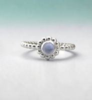 Olga Ribler 925 Silberring mit Lolith neu Gr. 54