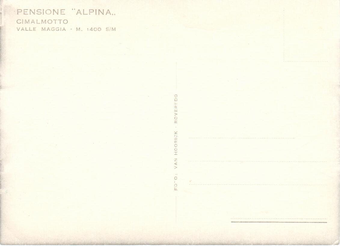 Cartoline postali: Cimalmotto - Pensione Alpina – Usato da Wolhusen venduto da Curver9 1