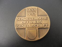 Medaille Schweiz Offiziers Gesellschaft Zürich 1933