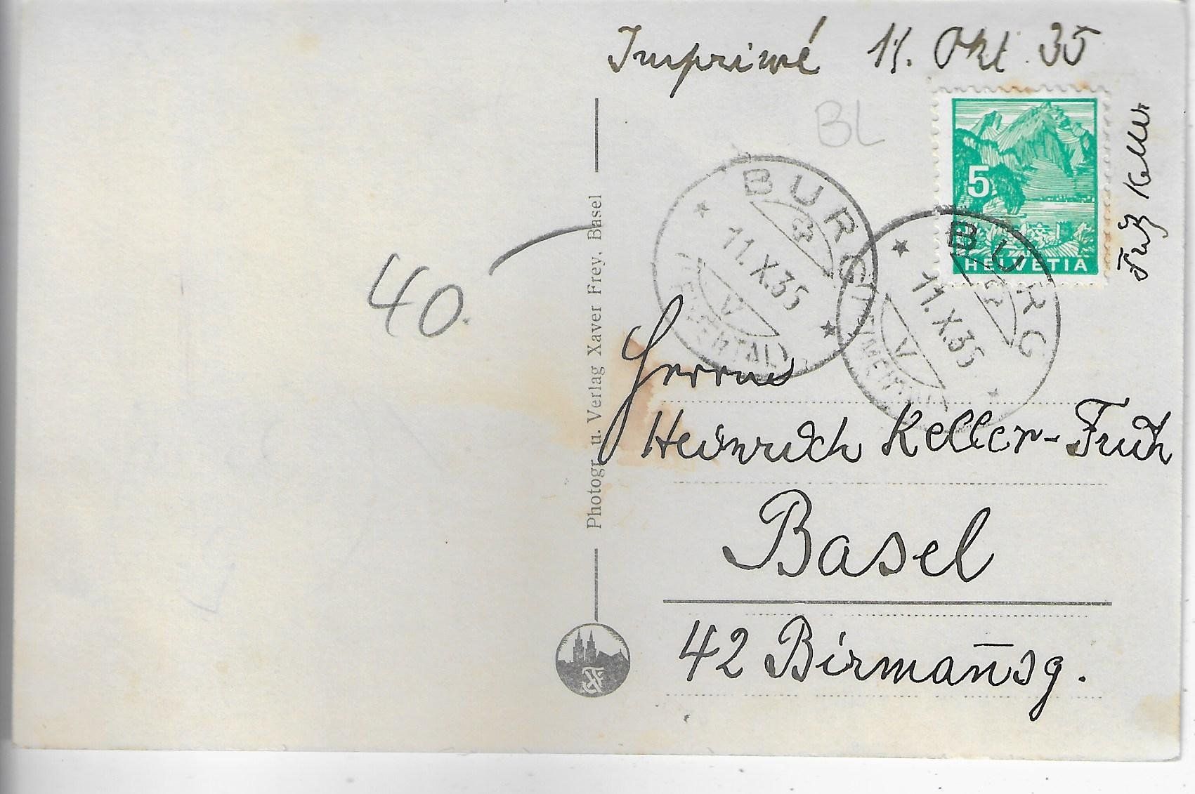 Cartoline postali: Burg im Leymental – Usato da Ettingen venduto da Kartenplanet 1