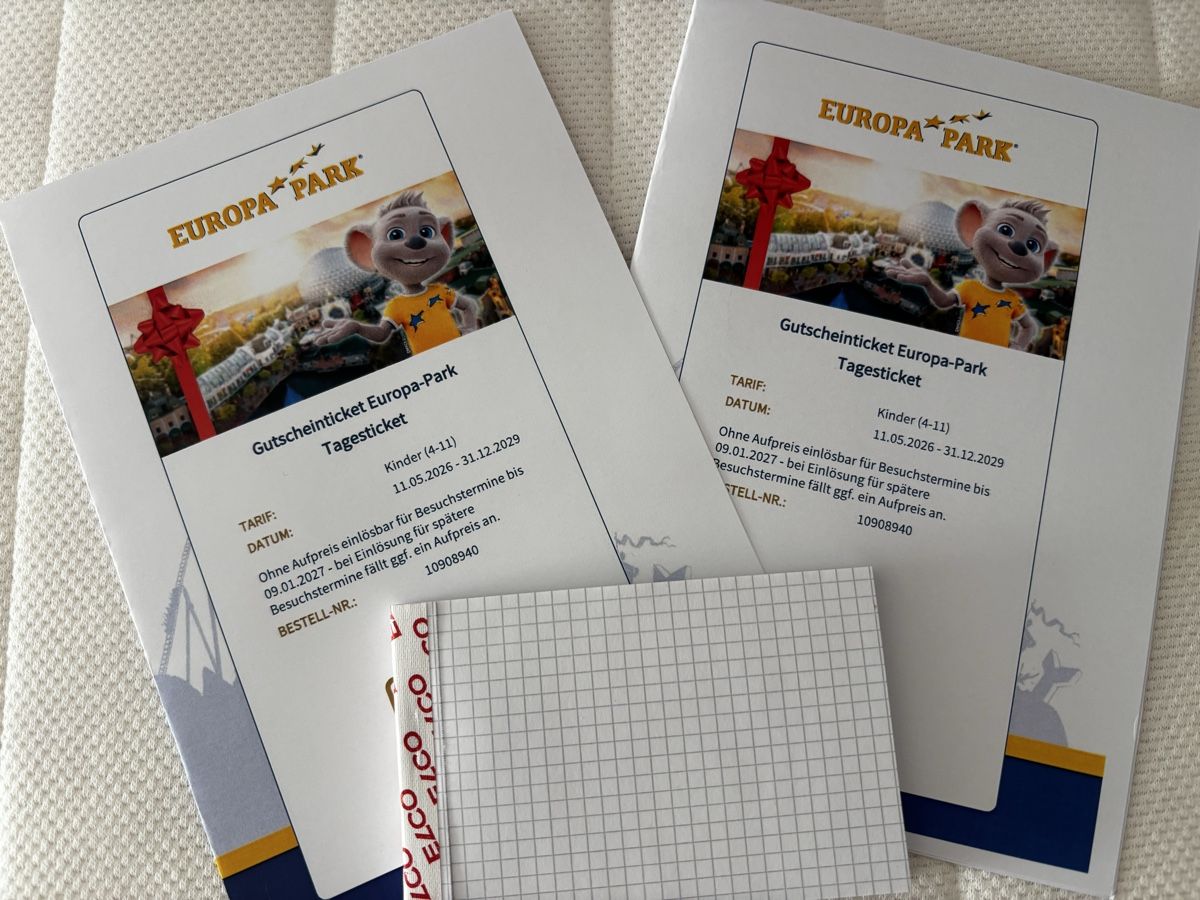 Billets: 2 Kinder Gutschein Ticket Europa-Park  – Neuf avec emballage d'origine à Rünenberg par ZwergLi100