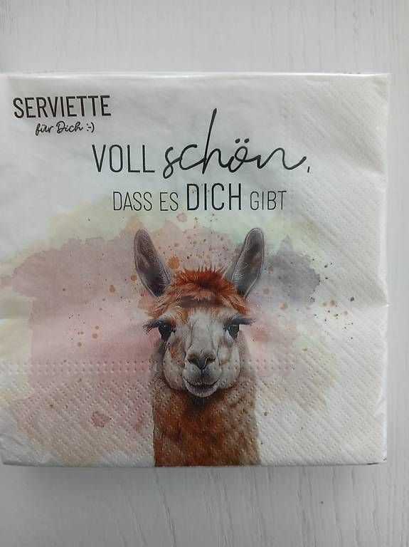 Tovaglioli: Servietten Lama – Nuovo e nell'imballaggio originale da Flawil venduto da August023