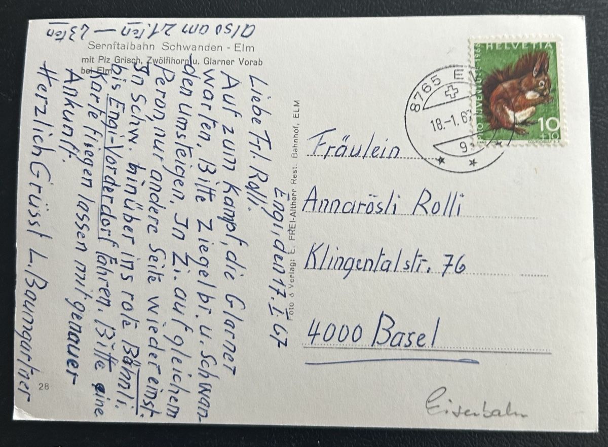Cartes postales: Sernftal Bahn Schwanden Elm – D'occasion à Horw par Tellbub 1