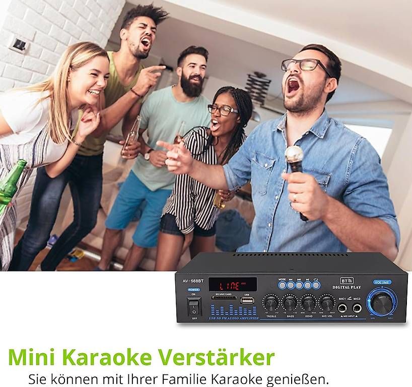 Amplificatori: LiNKFOR Audio Stereoverstärker, Bluetooth Audioverstärker – Nuovo (secondo la descrizione) da Kreuzlingen venduto da Best-Deal-Oase 5