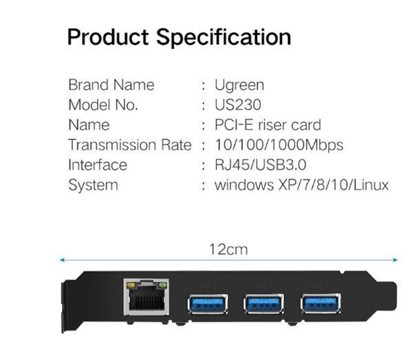Hubs & Switches: PCI-E PCI E-Karte USB 3.0 HUB Ethernet – Neuf avec emballage d'origine à Unterägeri par RmOnline 6