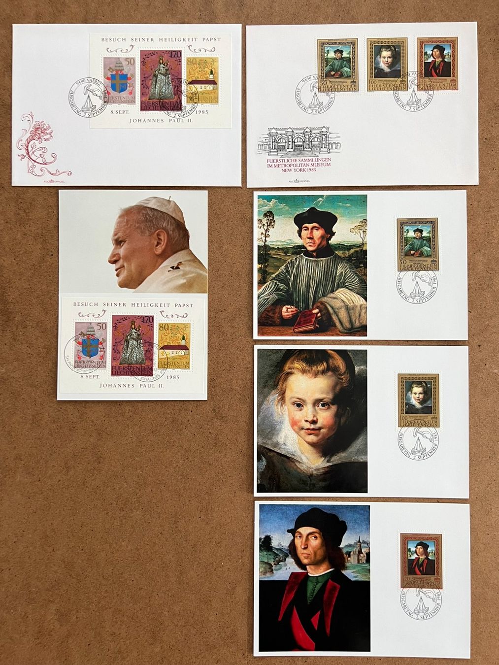 Tutti i francobolli: Ersttagsbriefe FDC Lichtenstein Dez. 1981 - März 1995 – Nuovo e nell'imballaggio originale da Leuggern venduto da Maceio100 3