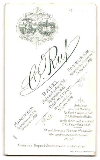 Fotografie &  Plakate: Fotografie C. Ruf, Basel, Steinentorberg – Gebraucht aus Berlin von bartko-reher 1