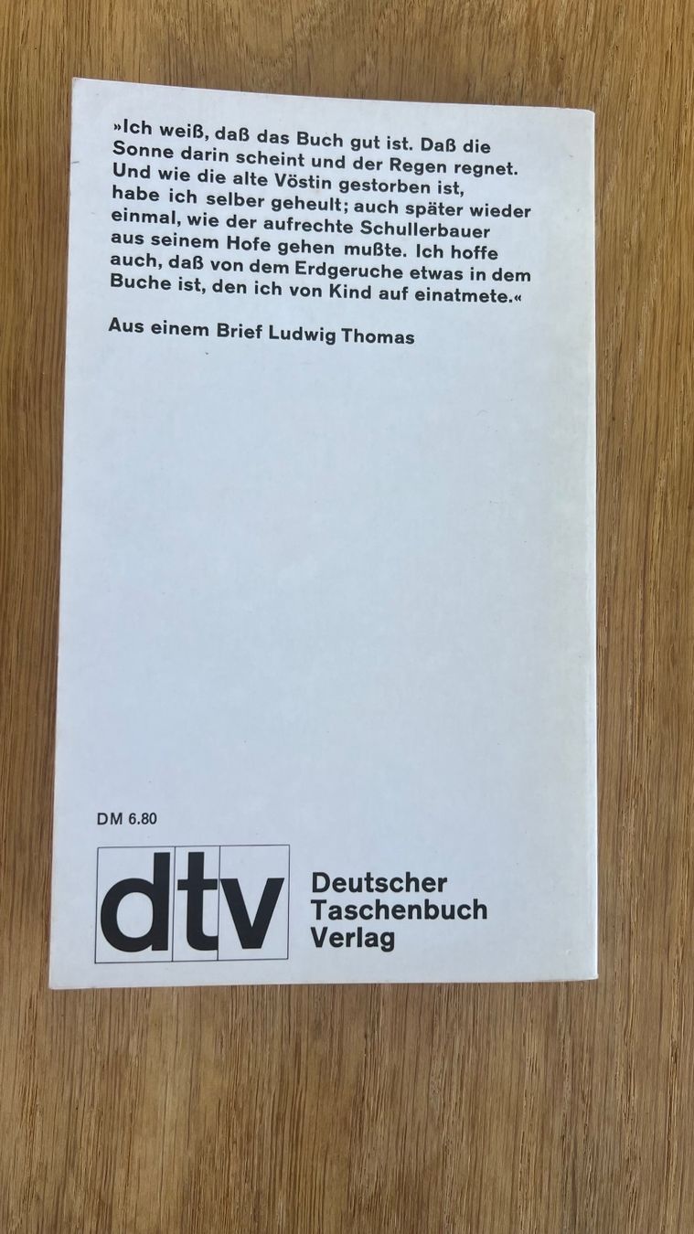 Libri: Ludwig Thoma: Andreas Vöst, 1977 – Usato da Schübelbach venduto da Dolly990_2 1