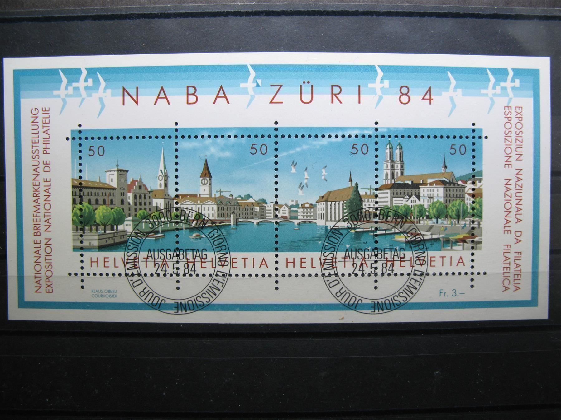 Alle Briefmarken: 1984 NABA Zürich Block ET – Gebraucht aus Wil SG von fva01
