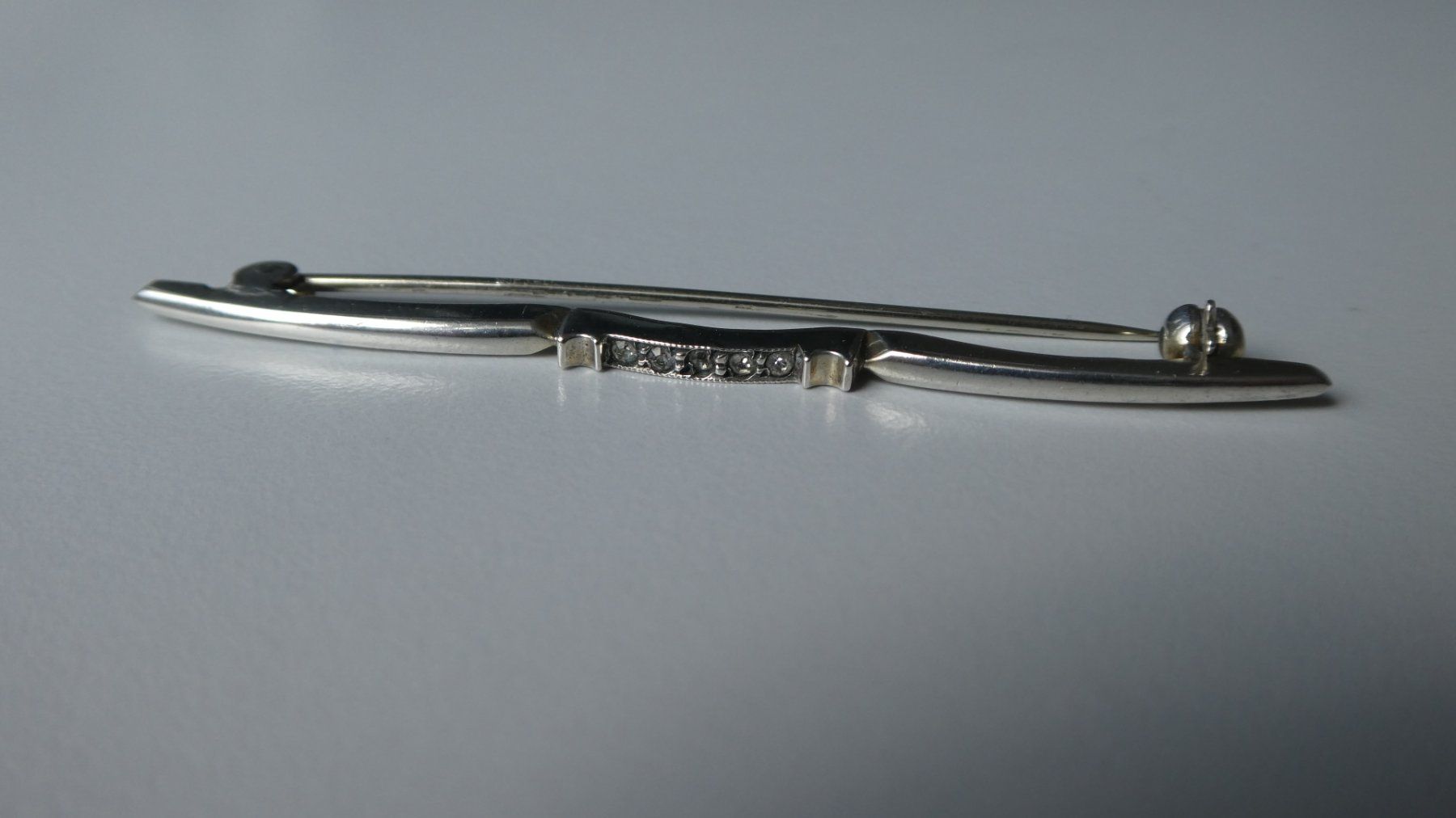 Spille & Fermagli: antike Brosche AKF 800 Silber 5 Steine Anstecknadel – Usato da Frauenfeld venduto da dhour 7
