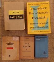 5 französisch Dixionnaires/ Lernhilfen mit antikem Larousse
