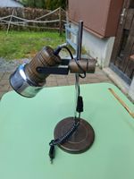Coole vintage Design Lampe, Holz und Chrom, 70er Jahre