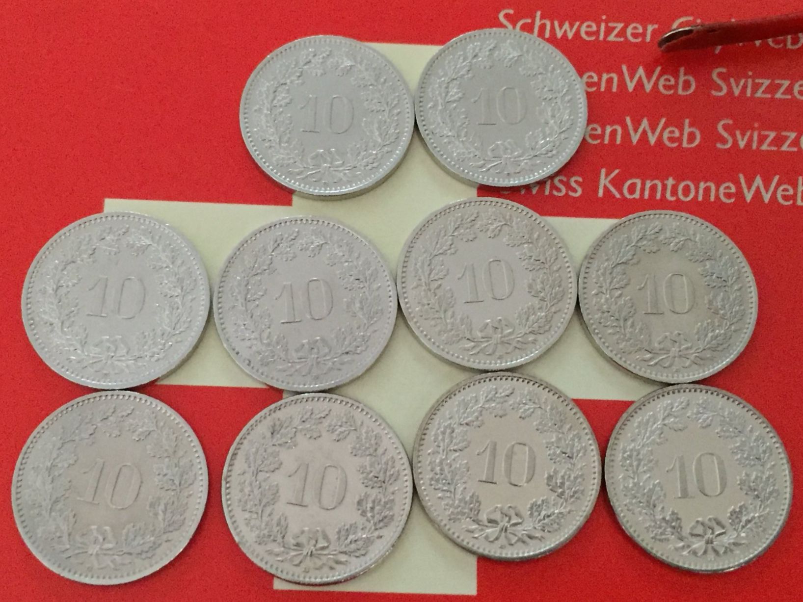 Alle Münzen: 10 Rappen 2010-2019 komplett – Gebraucht aus Elsau von herbybay 3