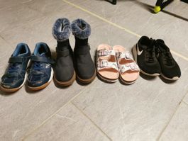 4 Paar Schuhe Gr. 33/34, teils neu