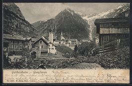 AK Goeschenen /Gotthardbahn, Panorama