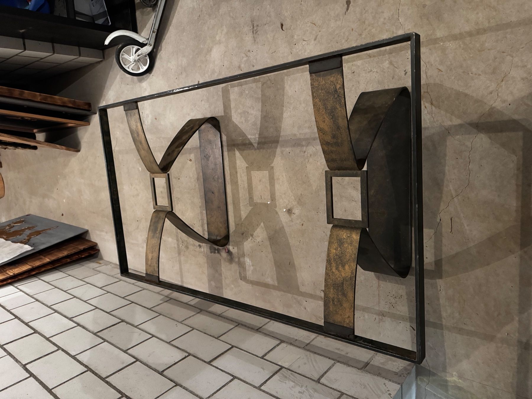 Interio Tavoli: Design Couchtisch mit Metallgestell, – Usato da Brunnen venduto da Holz-style 4
