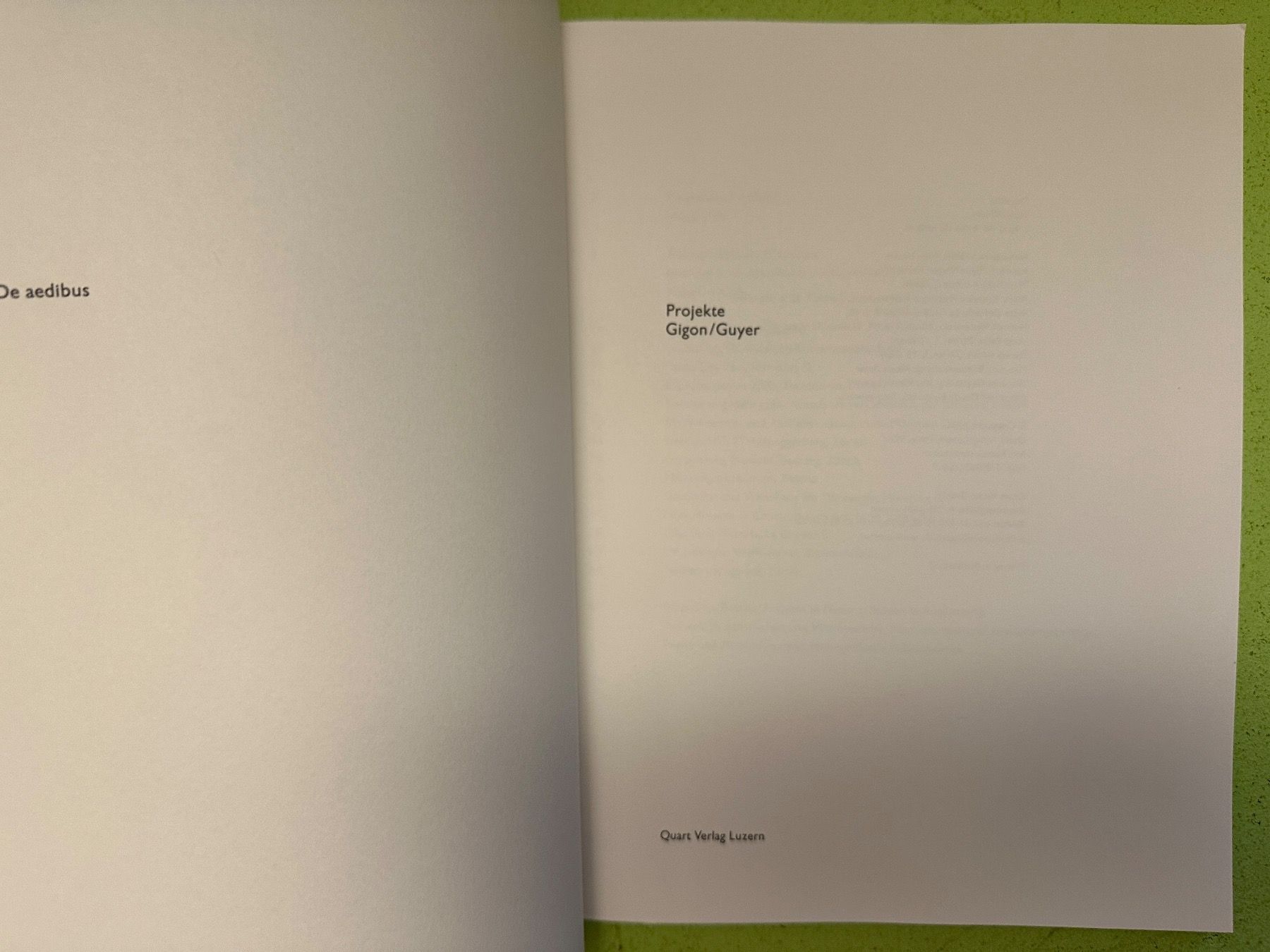 Bücher: Heinz Wirz: Projekte. Gigon/Guyer. – Gebraucht aus Zürich von allp 1