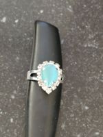 Ring mit hellblauem Stein verstellbar