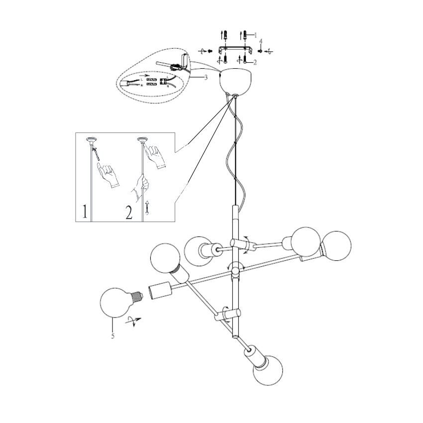Lampadari & plafoniere: Pendelleuchte, Schwarz, 54 cm Ø – Nuovo (secondo la descrizione) da Kreuzlingen venduto da Smart-Light 4