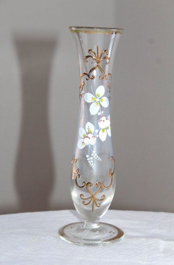 Vasen & Gefässe: Alte Mundgeblasene Glas Vase, – Gebraucht aus Locarno von fripui