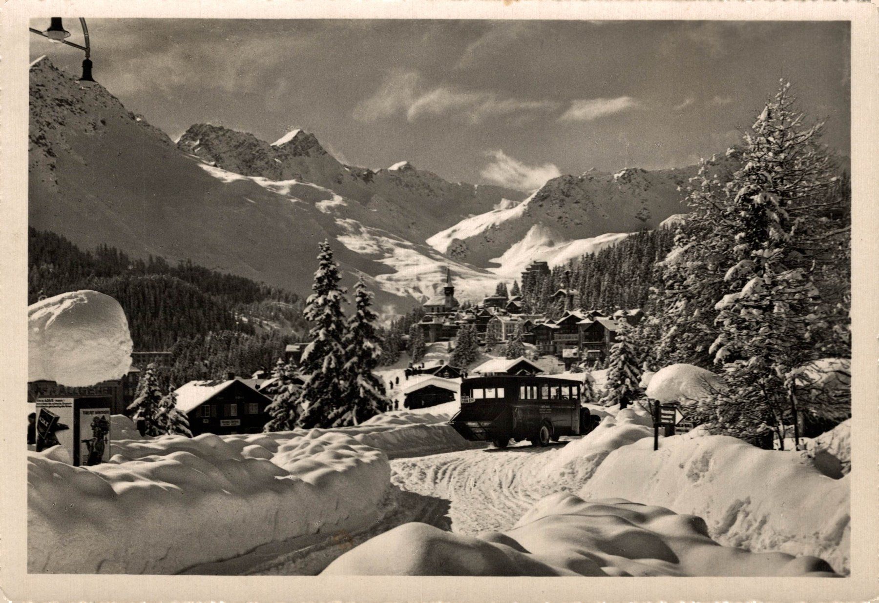 Cartoline postali: Arosa im Winter. Postauto – Usato da Bronschhofen venduto da Astore