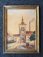 Originales historisches Aquarell – Das Bläsitor in Basel