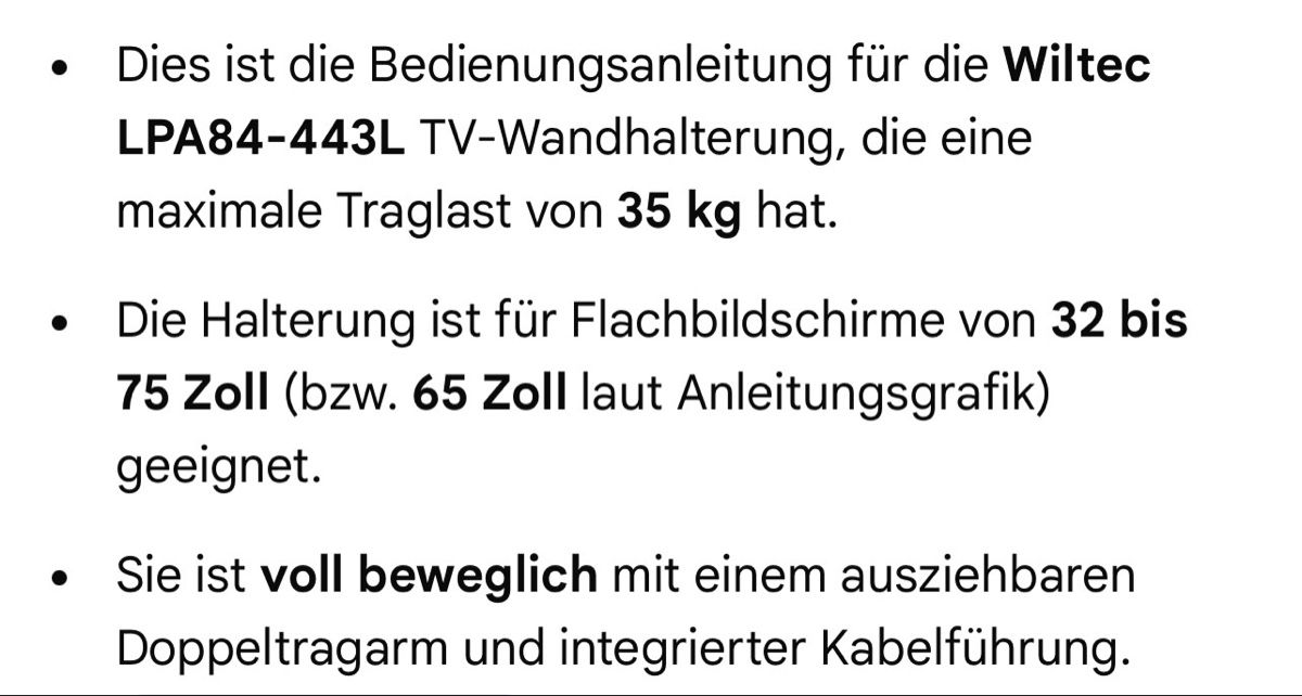 Fixations: TV Wandhalterung  – Neuf avec emballage d'origine à Brütten par arbaras 2