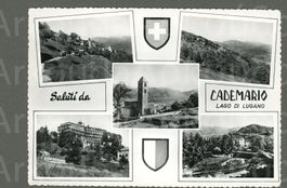 AK Cademario TI saluti mit 5-x-Multibild ≈ 1958