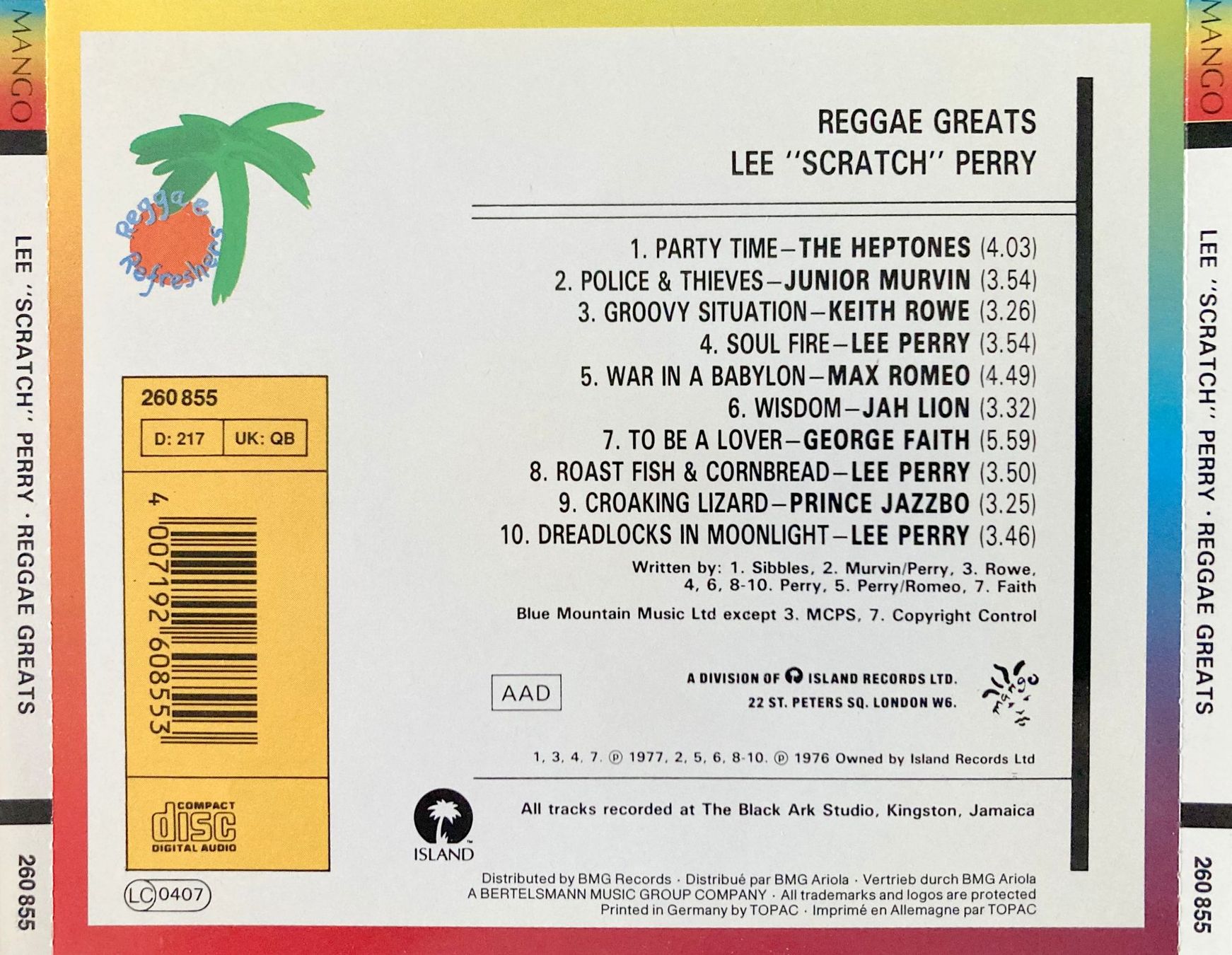 CD: LEE "SCRATCH" PERRY - REGGAE GREATS (1 CD) – Usato da Bottens venduto da hotter-than-hell 1