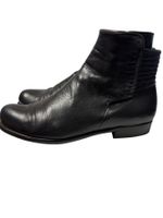 schwarze Leder-Stiefeletten - Gr. 39, neuwertig