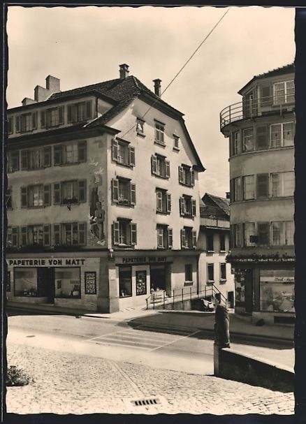 Cartoline postali: Sursee, Strassenpartie mit Geschäften – Usato da Berlin venduto da bartko-reher