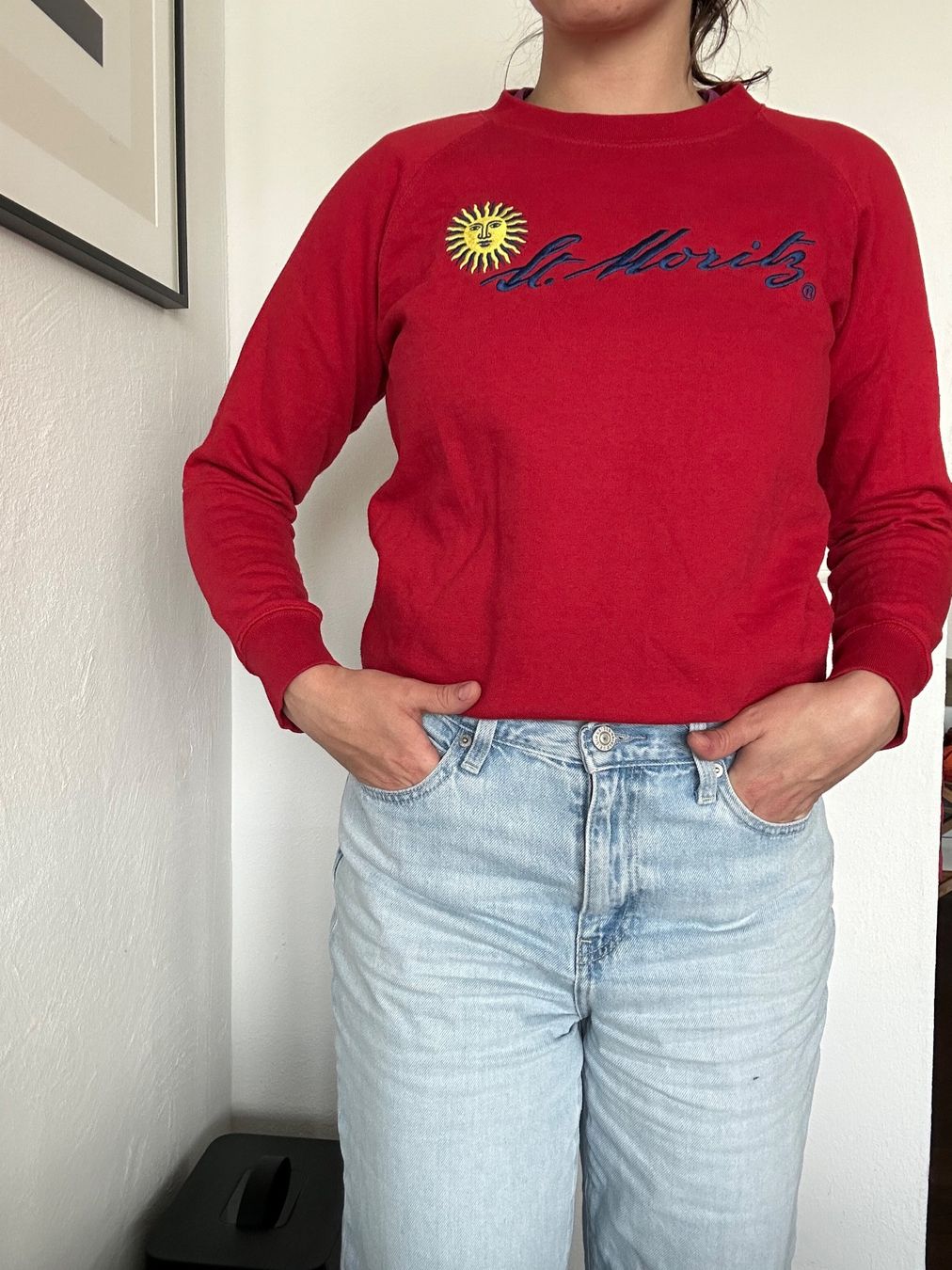 Maglioni & Felpe: St. Moritz Pullover, Gr. S, rot – Usato da Kilchberg ZH venduto da flami02