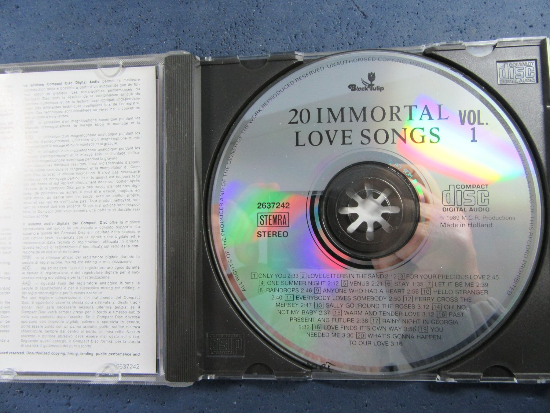 CD: 20 IMMORTAL LOVE SONGS CD VOL.1 – Usato da Ettingen venduto da Hausi4711 2