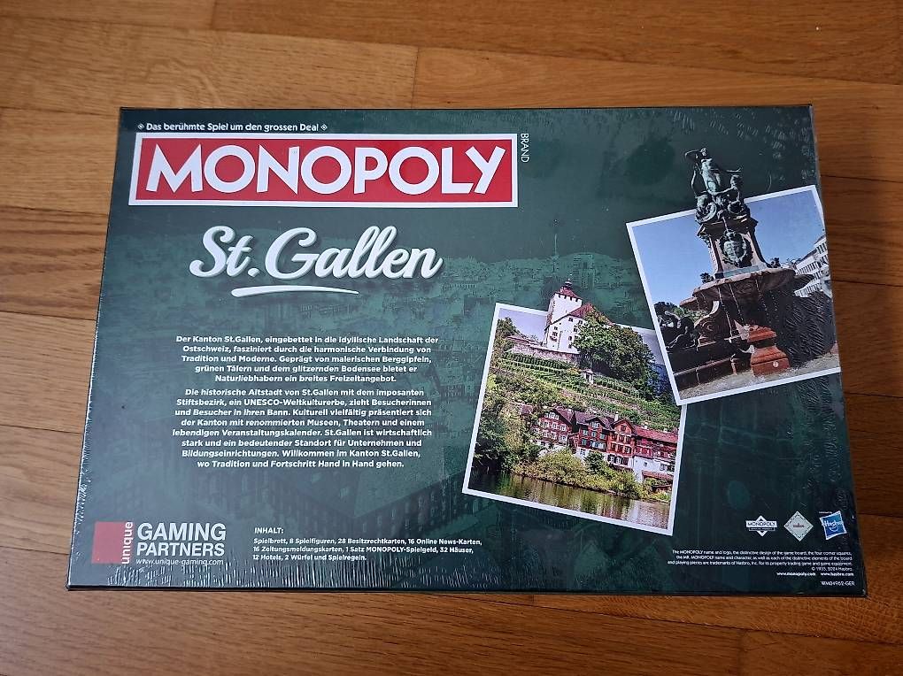 Giochi: Monopoly St. Gallen, neu und originalverpackt – Nuovo e nell'imballaggio originale da St.Gallen venduto da suryKe 1