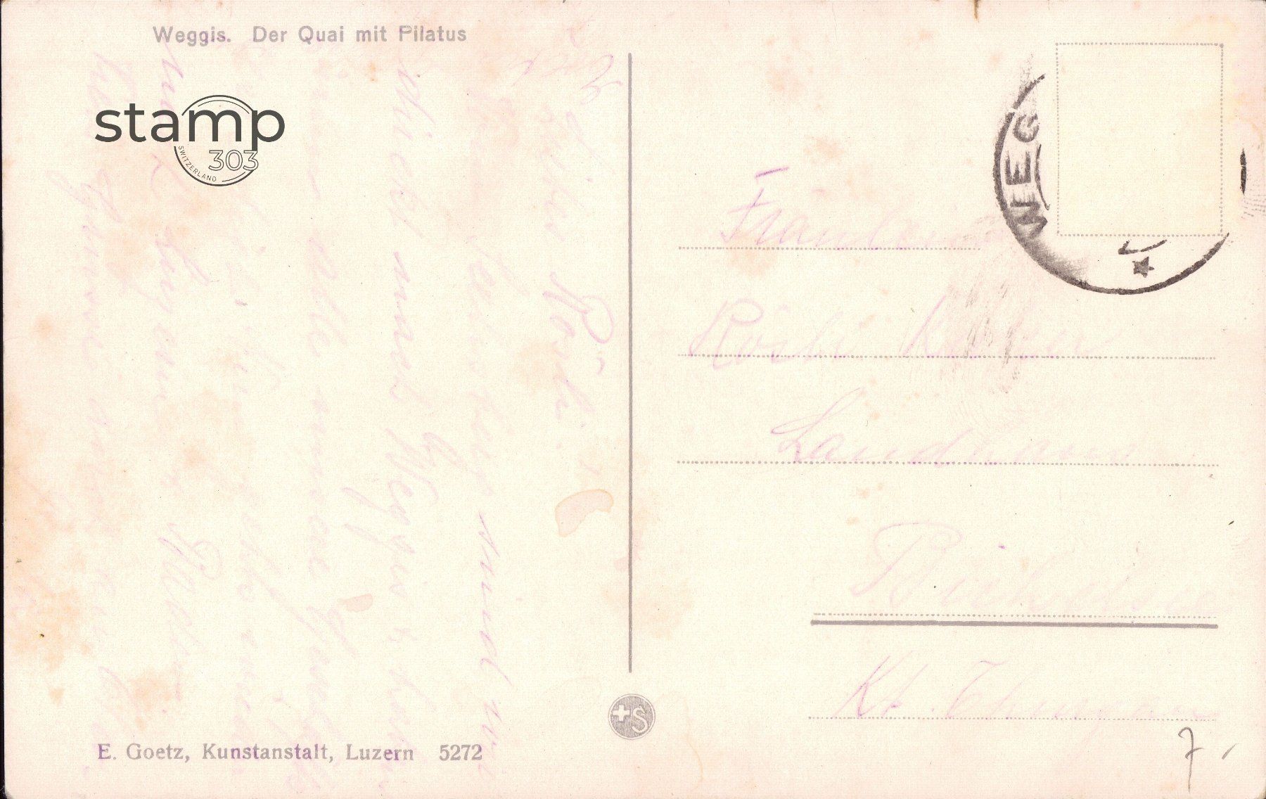 Ansichtskarten: AK Weggis mit Pilatus – Gebraucht aus Eggersriet von stamp303 1