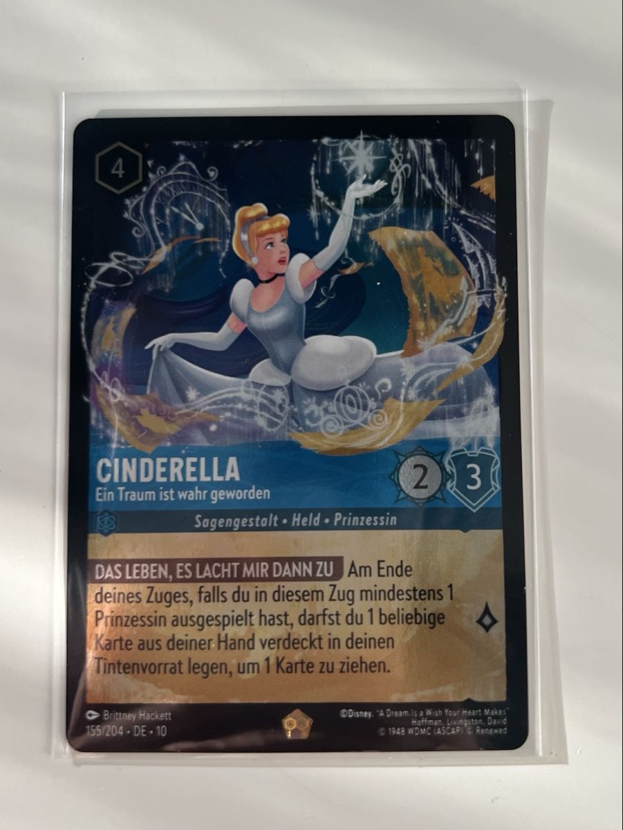 Disney Carte collezionabili: Cinderella FOIL Disney Lorcana Set 10 DE – Nuovo (secondo la descrizione) da Rafz venduto da SaintCruz