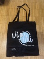 Borsa di stoffa nera "Via Vai" Lugano - Estate leggera!