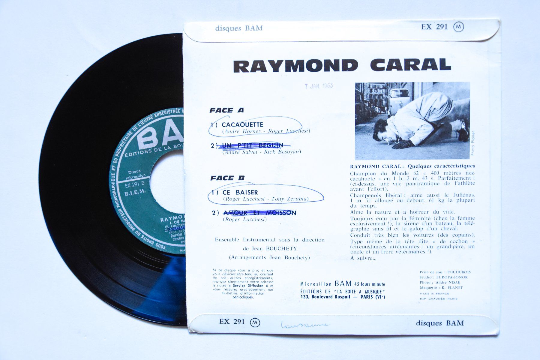 Dischi in vinile: Raymond Caral - Cacaouette (EP) – Usato da Belmont-sur-Yverdon venduto da ag97 1