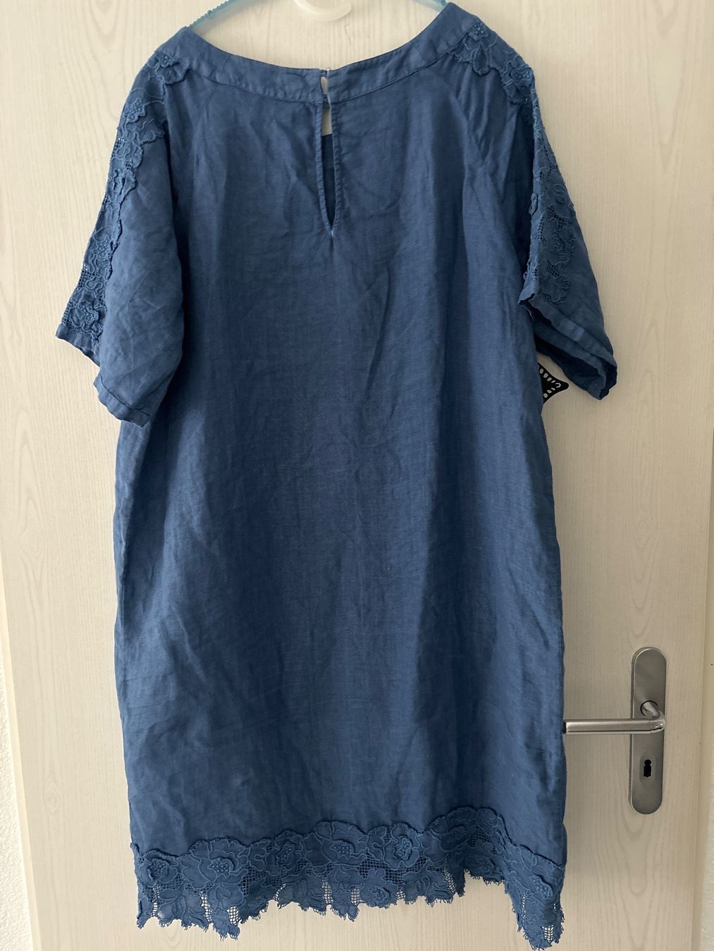 Kleider: 120%lino Kleid mit Spitze 42/44 – Neu (gemäss Beschreibung) aus Hendschiken von Uraniali 4