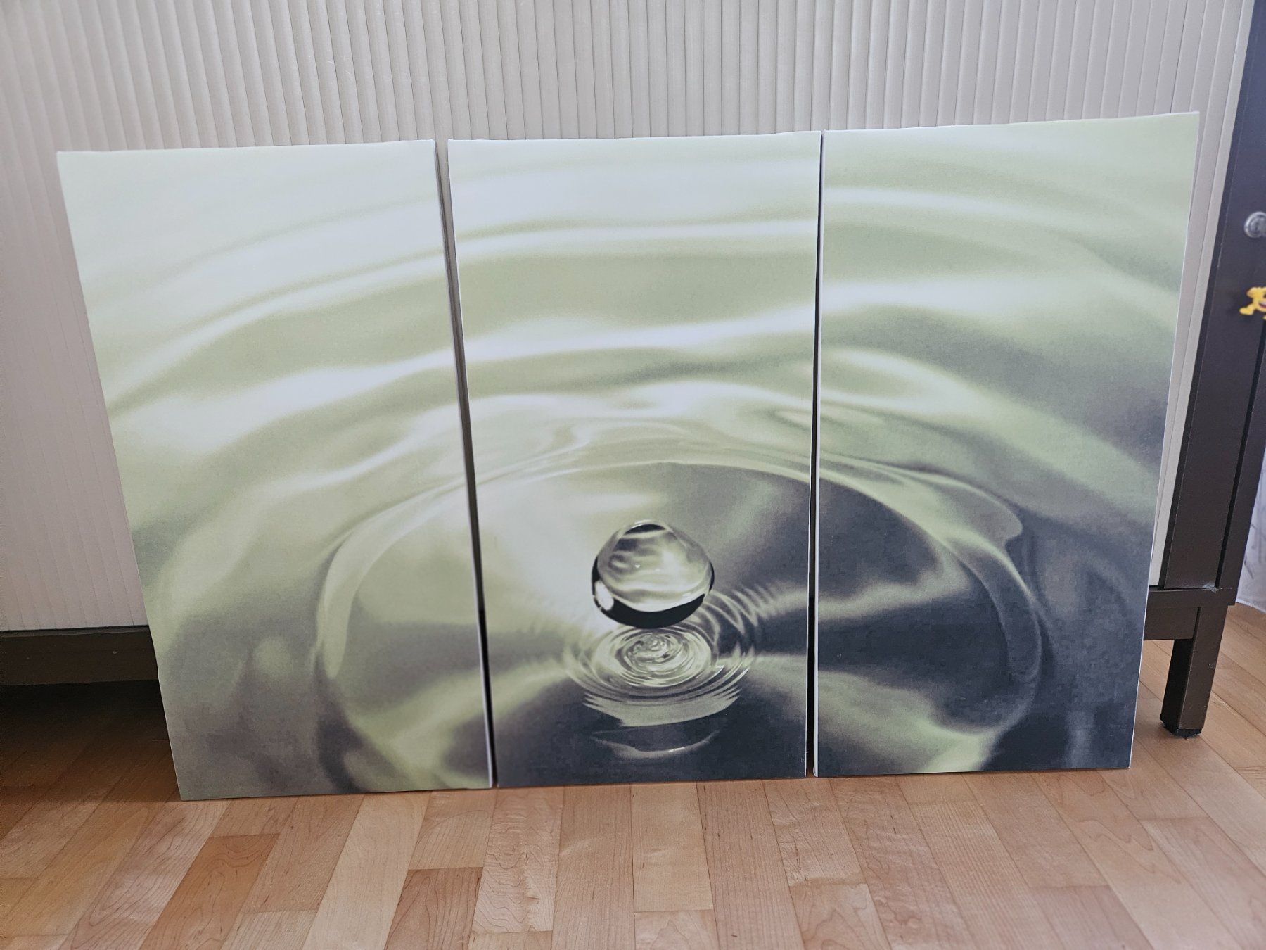 Poster & Bilder: Bild Wassertropfen 3-teilig - Grösse je 31 x 62 cm – Gebraucht aus Hergiswil NW von Roli68