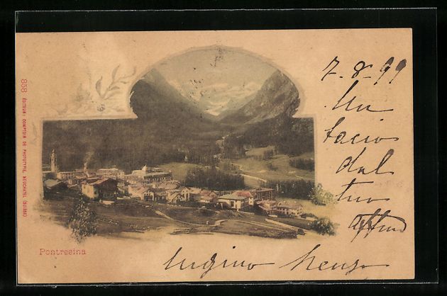 Cartoline postali: Pontresina, Gesamtansicht mit Blick ins  – Usato da Berlin venduto da bartko-reher