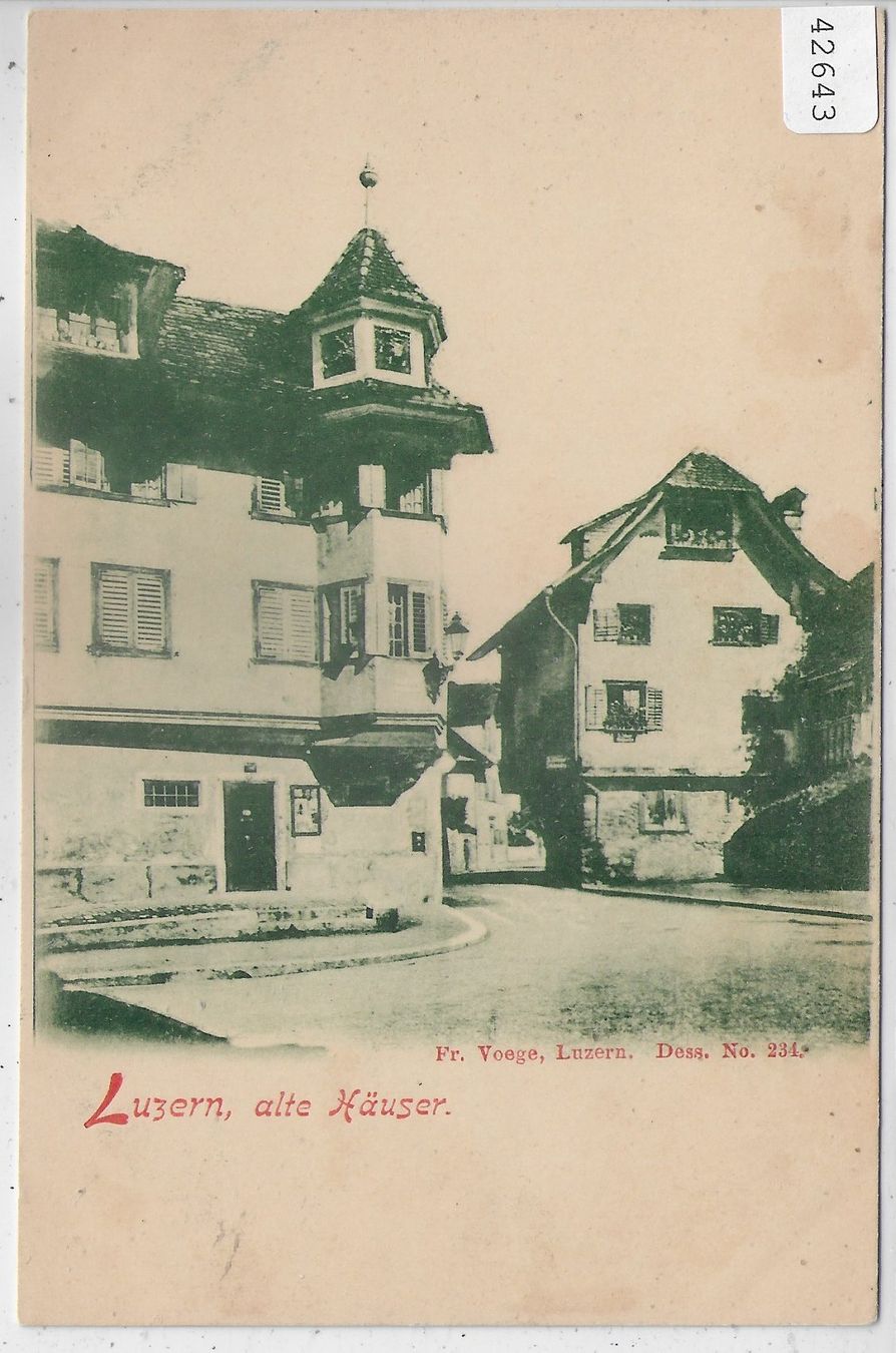 Cartes postales: Luzern - alte Häuser – D'occasion à Ettingen par Kartenplanet