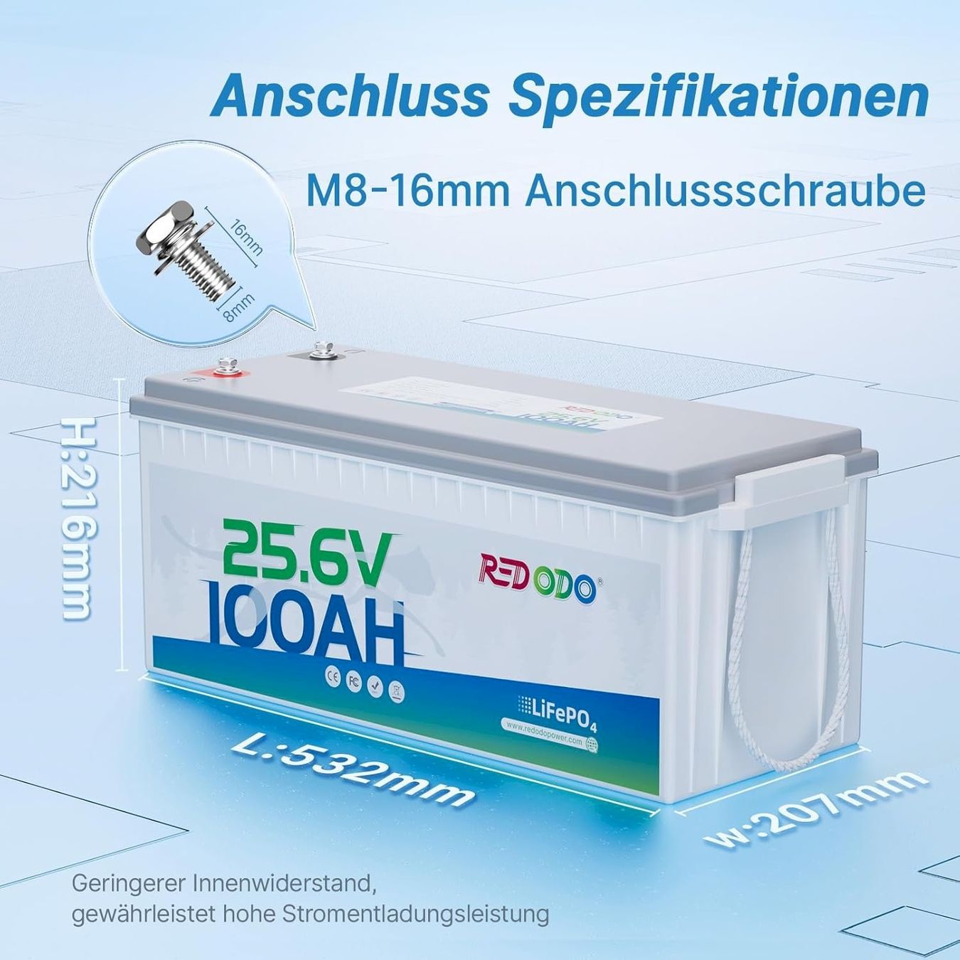Batterien: Redodo 24V 100Ah LiFePO4 Batterie – Neu und originalverpackt aus Bottighofen von zaap 1