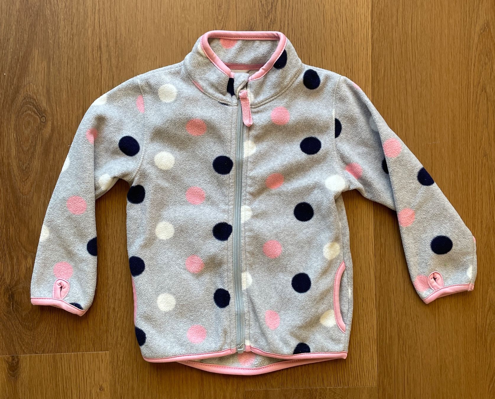 Giacche & Cappotti: Fleecejacke in grau-rosa, Grösse 92 – Usato da Gümligen venduto da soleil149
