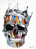 Modern Art - King skull raising