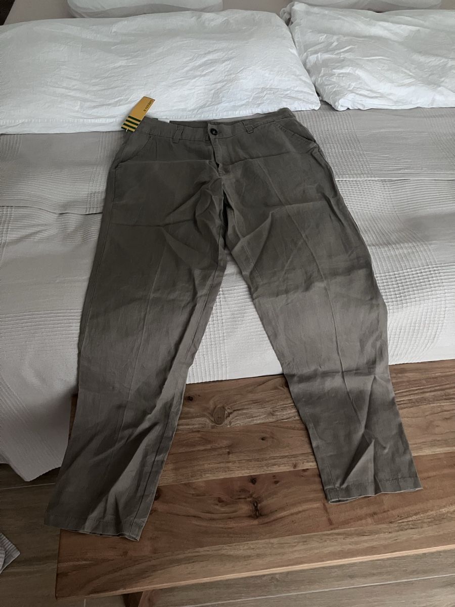 Benetton Hosen: Benetton Leinenhose - Khaki - 46 - NEU – Neu und originalverpackt aus Baden von Gigelitante 2