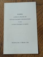 Alte original Menu Karte / Sowjetische Delegation von 1961