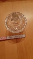 O R K) Glaskelch Dose mit Deckel, Sternschliff, vintage