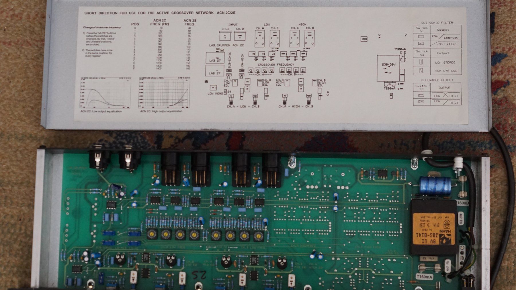 Equalizzatori: CROSSOVER LAB GRUPPEN ACN 2S – Usato da st-imier venduto da pongex 2