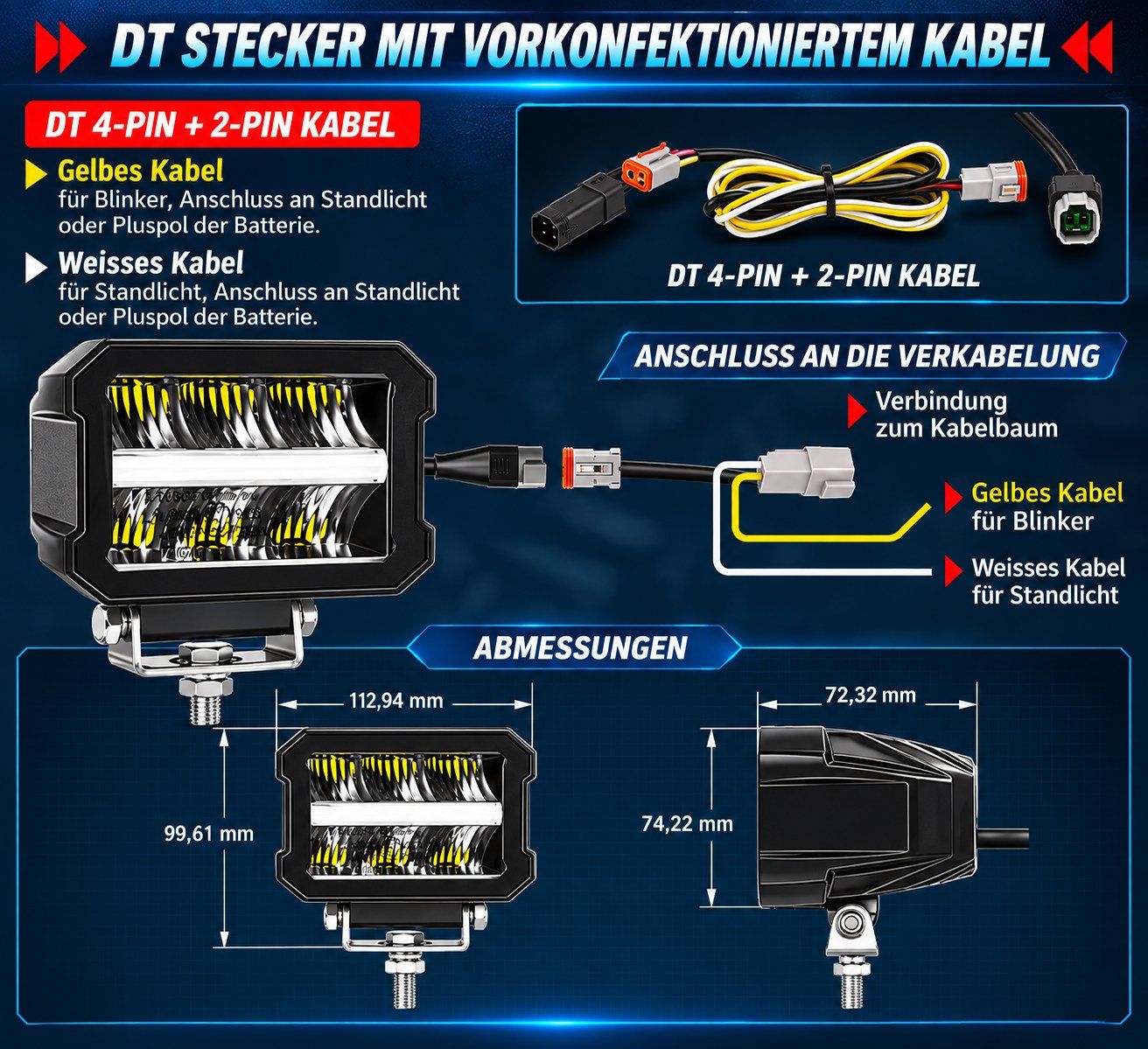 Phares: 2x LED Zusatzscheinwerfer 46W E-geprüft ECE NEU!!! – Neuf avec emballage d'origine à Untersiggenthal par customs 2
